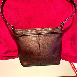 SAS Leather Handbag Shoulder Crossbody Adjustable